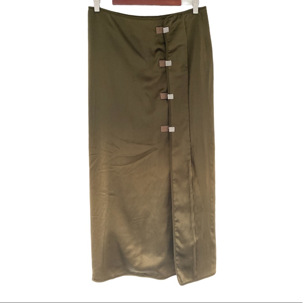 Philosophy Di Alberta Ferretti Silk Skirt Green 6